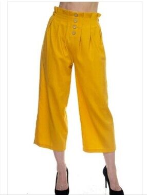 Wide Leg Paper Bag Pants